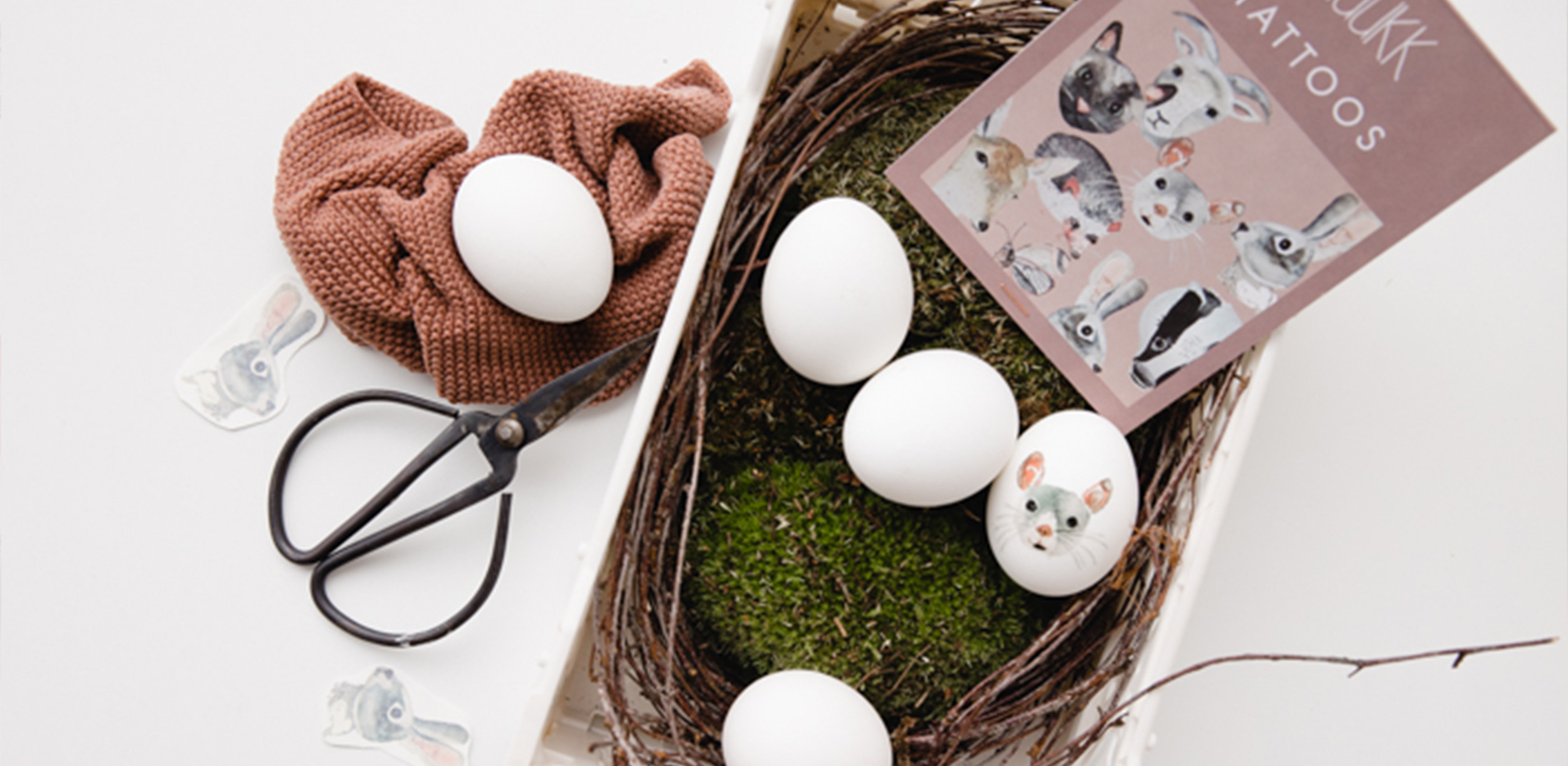 ostereier verzieren mit den kindertattoos von nuukk