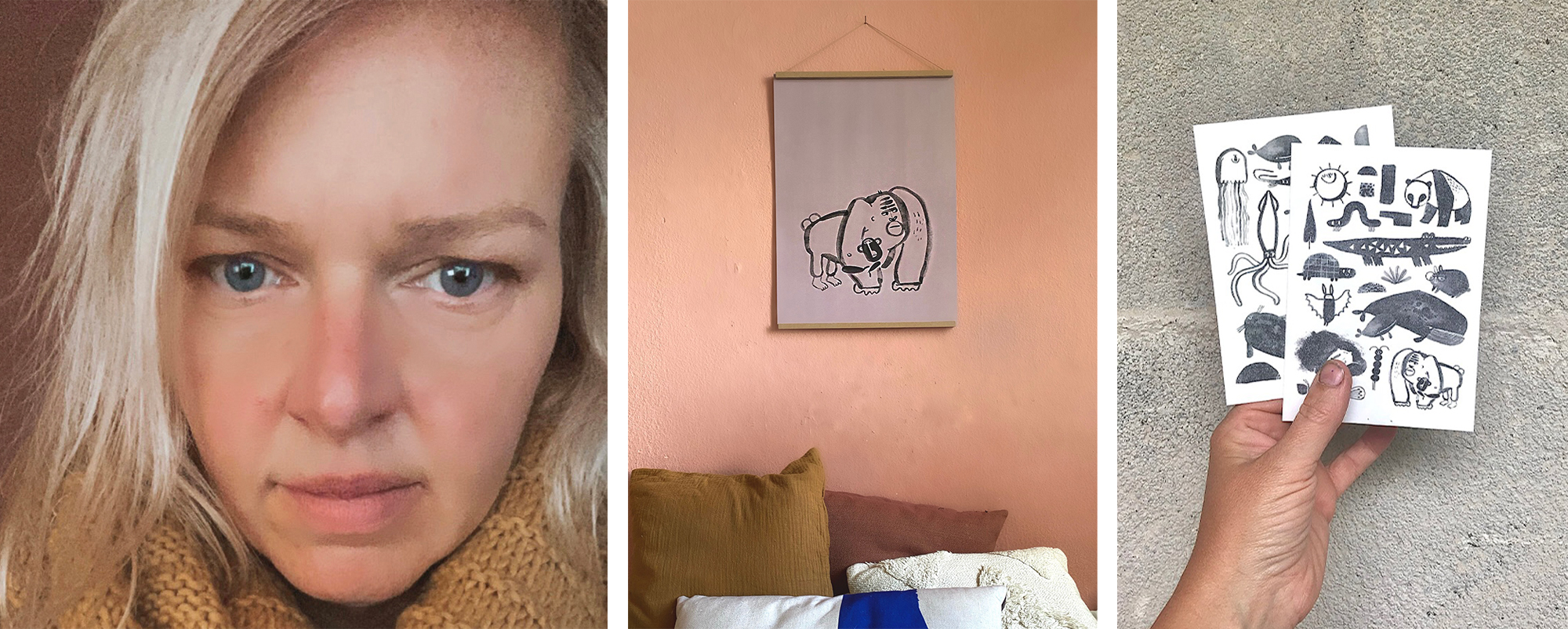 Karin Lubenau Kooperation mit nuukk. Motive: Kindertattoos mit Wal, Tintenfisch, Hummer, Interview mit Karin Lubenau