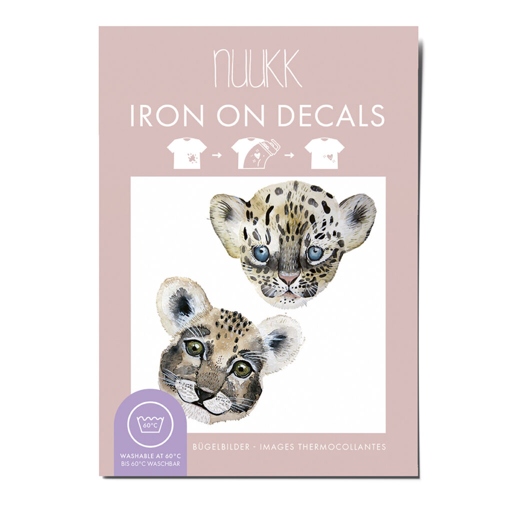 Bügelbilder "Tiny Roar", zum Überkleben von Flecken und kleinen Löchern. Motive: Leopard, Löwe