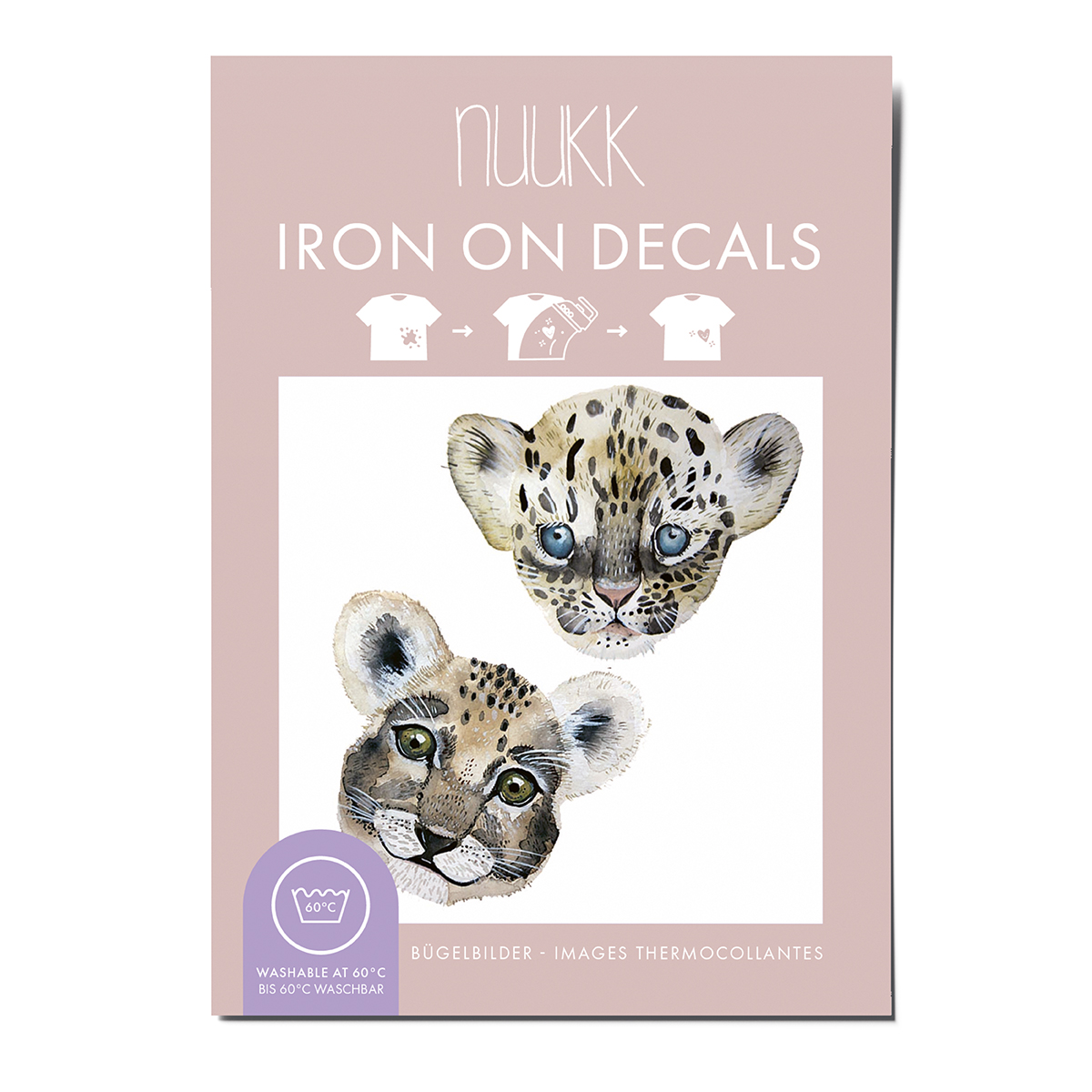 Bügelbilder "Tiny Roar", zum Überkleben von Flecken und kleinen Löchern. Motive: Leopard, Löwe