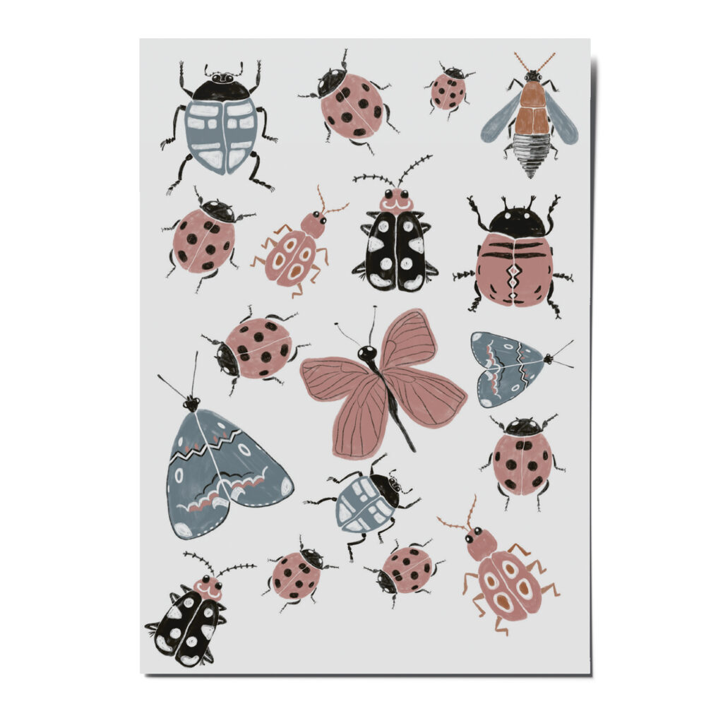 nuukk Bio Kindertattoos / Tattoos, vegan, Motive: Käfer, Marienkäfer, Schmetterling, Insekten. Tattoos Käferchen