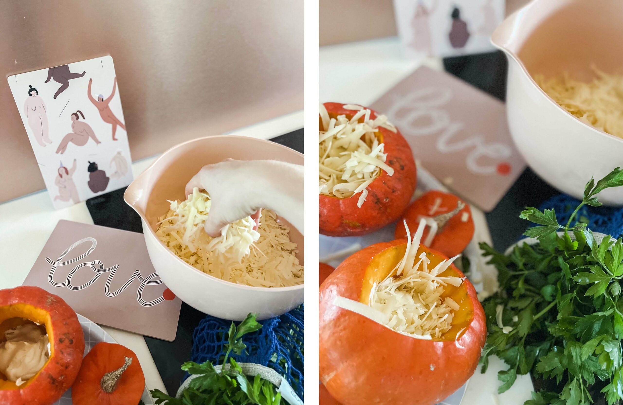 Kürbis einfach lecker: Kürbisrezept nach Paul Bocuse, überbackener Käse