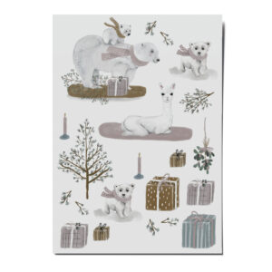 nuukk Bio Kindertattoos / Tattoos, vegan, Motive: Weihnachten, Winter, Eisbär, Alpaka, Geschenke, Winterliche Tiere Tattoos