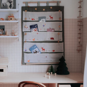 Adventskalender aus Stoff, Nähanleitung, Verschönern mit nuukk Bügelbildern, DIY, Upcycling
