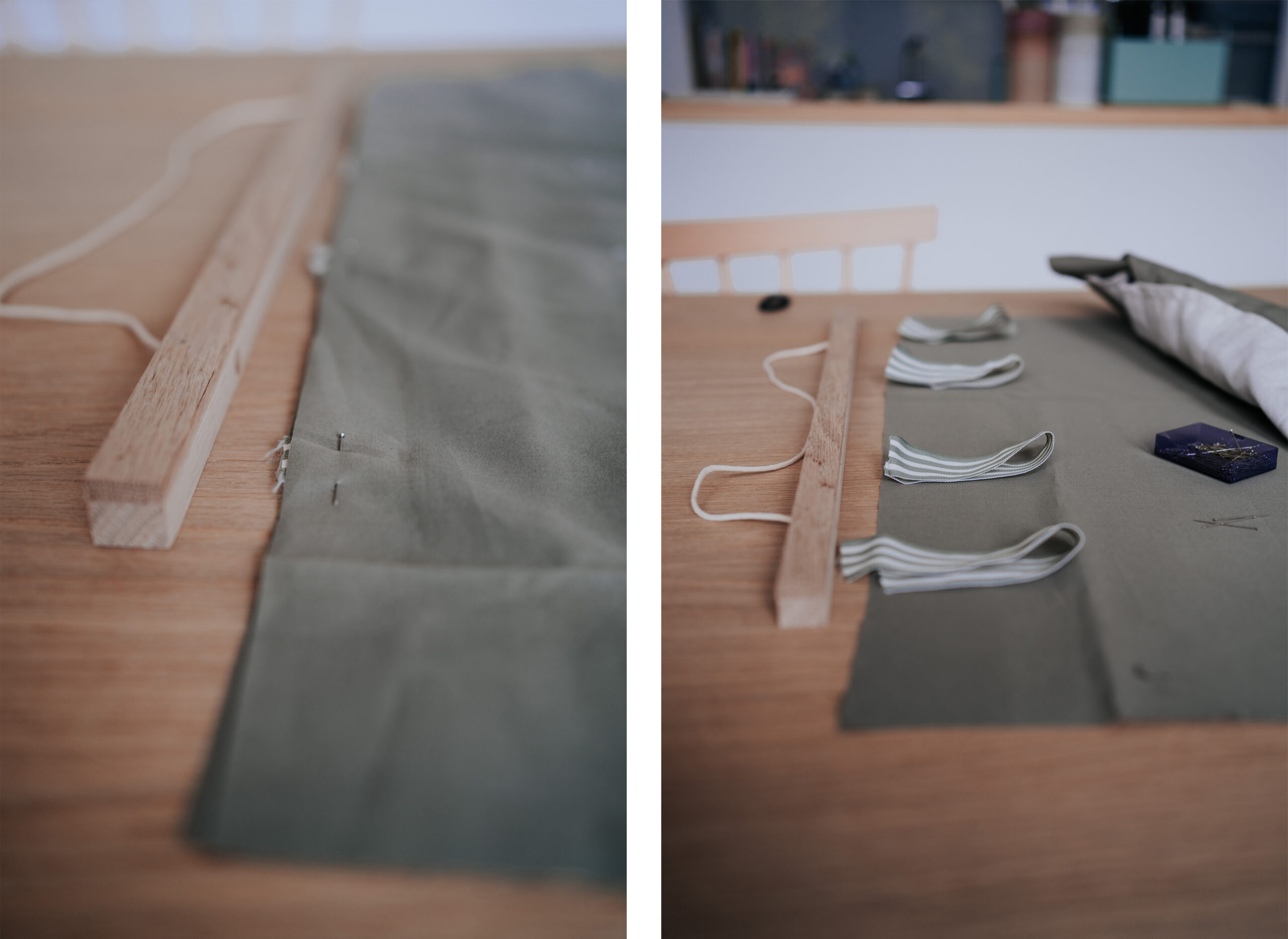 Adventskalender-DIY-nuukk-aufhaengung Adventskalender aus Stoff, Nähanleitung, Verschönern mit nuukk Bügelbildern, DIY, Upcycling