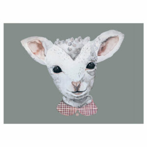 nuukk Postkarte aus Holzschliffpappe “Lamm”, Aquarell