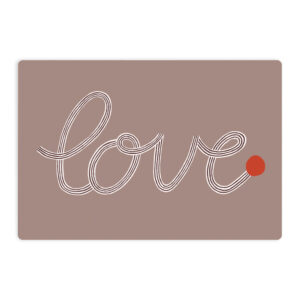 nuukk Frühstücksbrettchen “Love”, Schneidebrettchen für Kinder, laminiertes Birkenfurnier, Illustration: Anna Katharina Jansen