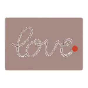 nuukk Frühstücksbrettchen “Love”, Schneidebrettchen für Kinder, laminiertes Birkenfurnier, Illustration: Anna Katharina Jansen