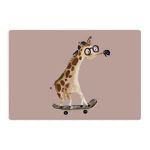 Frühstücksbrettchen Giraffe, nuukk, Schneidebrettchen für Kinder, laminiertes Birkenfurnier, Illustration: Halfbird