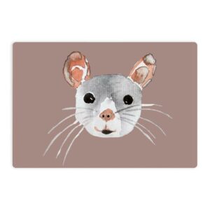 nuukk Frühstücksbrettchen Maus, laminiertes Birkenfurnier. Schneidebrettchen für Kinder