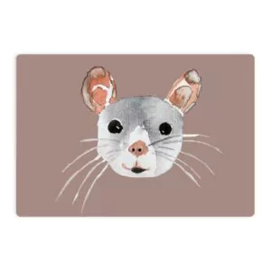 nuukk Frühstücksbrettchen Maus, laminiertes Birkenfurnier. Schneidebrettchen für Kinder