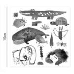 PorcelainSticker Crocodile and friends Sheet XS f1076820 a2a0 477c abb6 c43bb837ba27 2