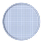 nuukk rundes großes Tablett "Grid Himmelblau"
