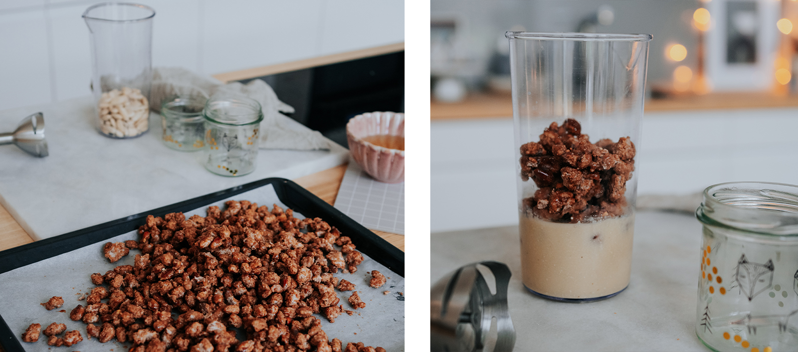 nuukk, Mandelaufstrich selber machen, Glas verzieren, Weihnachtsgeschenk, Porzellansticker Fuchs