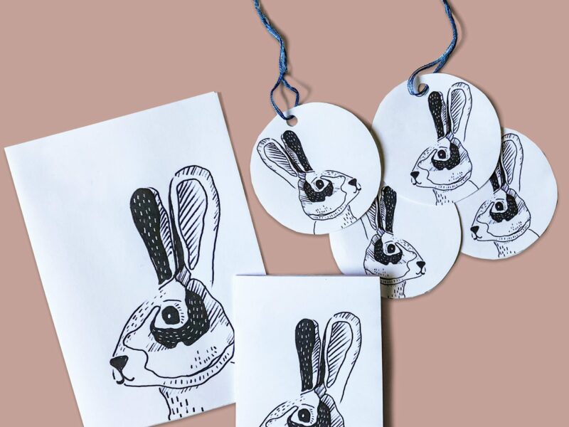 Osterkarten, Osteranhänger zum Ausdrucken von nuukk, Motive: Hase, Karten und Geschenkeanhänger als Druckvorlagen für Ostern