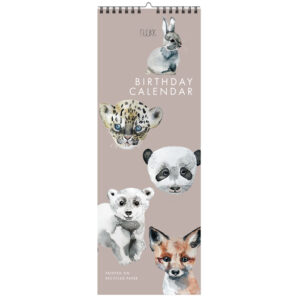 nuukk Geburtstagskalender Aquarelltiere cover weiss 2