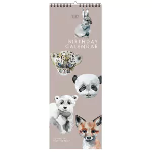 nuukk Geburtstagskalender Aquarelltiere cover weiss 2