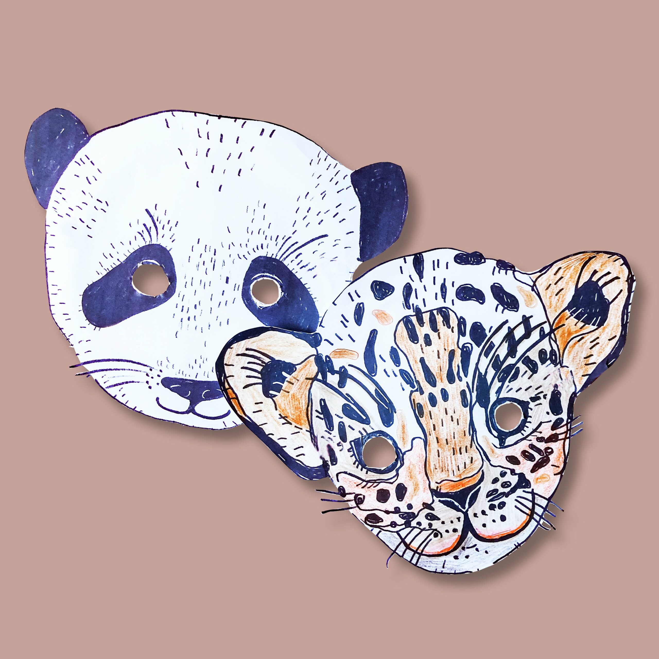 Druckvorlagen: Tiermasken, ausdrucken und ausschneiden