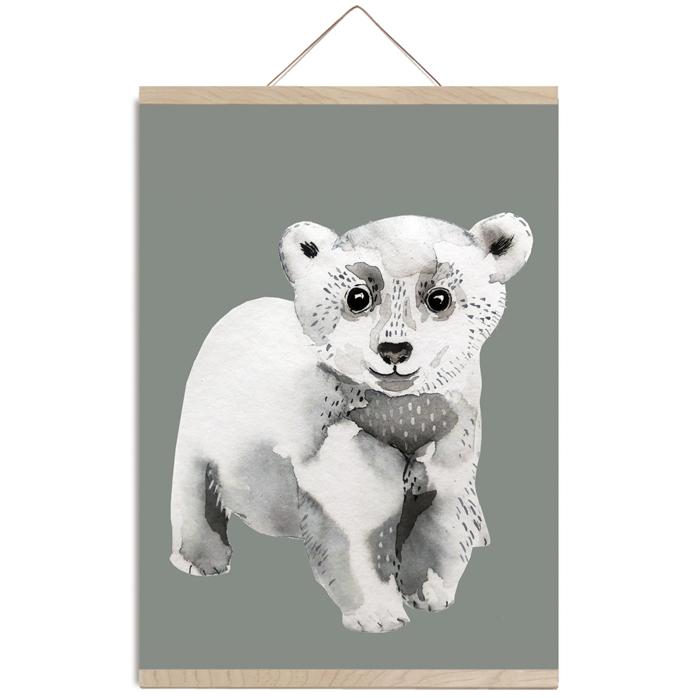 nuukk Kinderposter “Eisbär” | A4, Aquarell