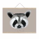 nuukk Kinderposter “Waschbär” | A4, Aquarell