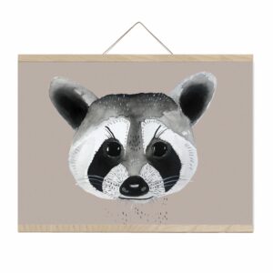 nuukk Kinderposter “Waschbär” | A4, Aquarell