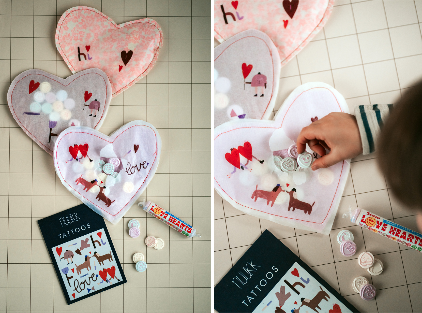 Die süßen Wundertüten lassen sich perfekt mit den Klebetattoos von nuukk verzieren.