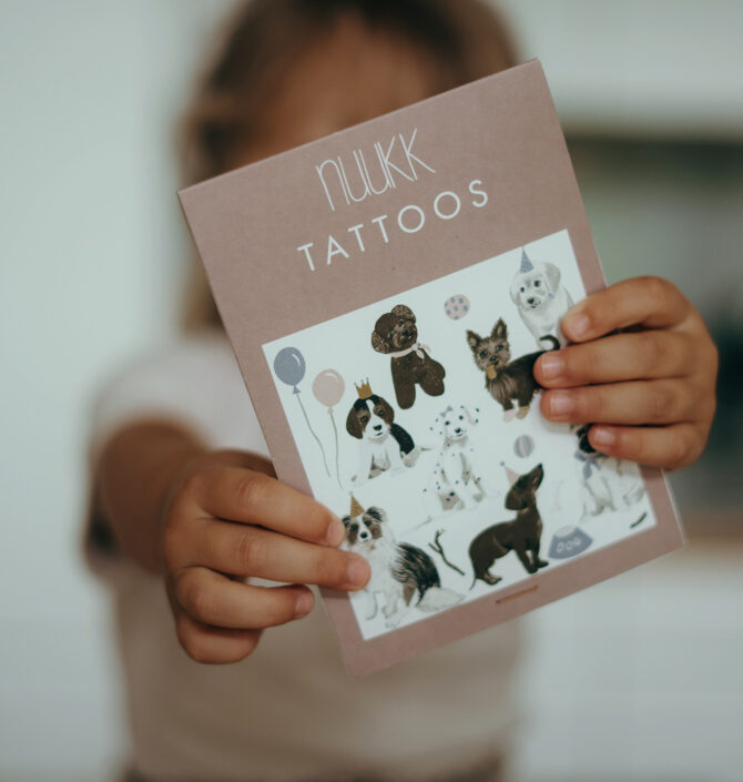 nuukk Bio Kindertattoos / Tattoos, vegan, Motive: Hunde, Pudel, Dackel, Mops