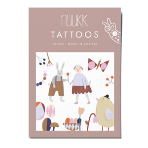 nuukk Bio Kindertattoos / Tattoos, vegan, Motive: Ostern, Lamm, Hase, Osternest, Ostereier, Osterhase