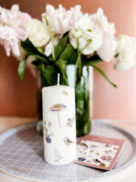 Kerze verzieren mit Kindertattoos