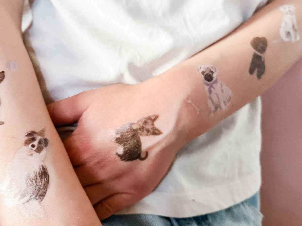 nuukk Bio Kindertattoos / Tattoos, vegan, Motive: Hunde, Pudel, Dackel, Mops