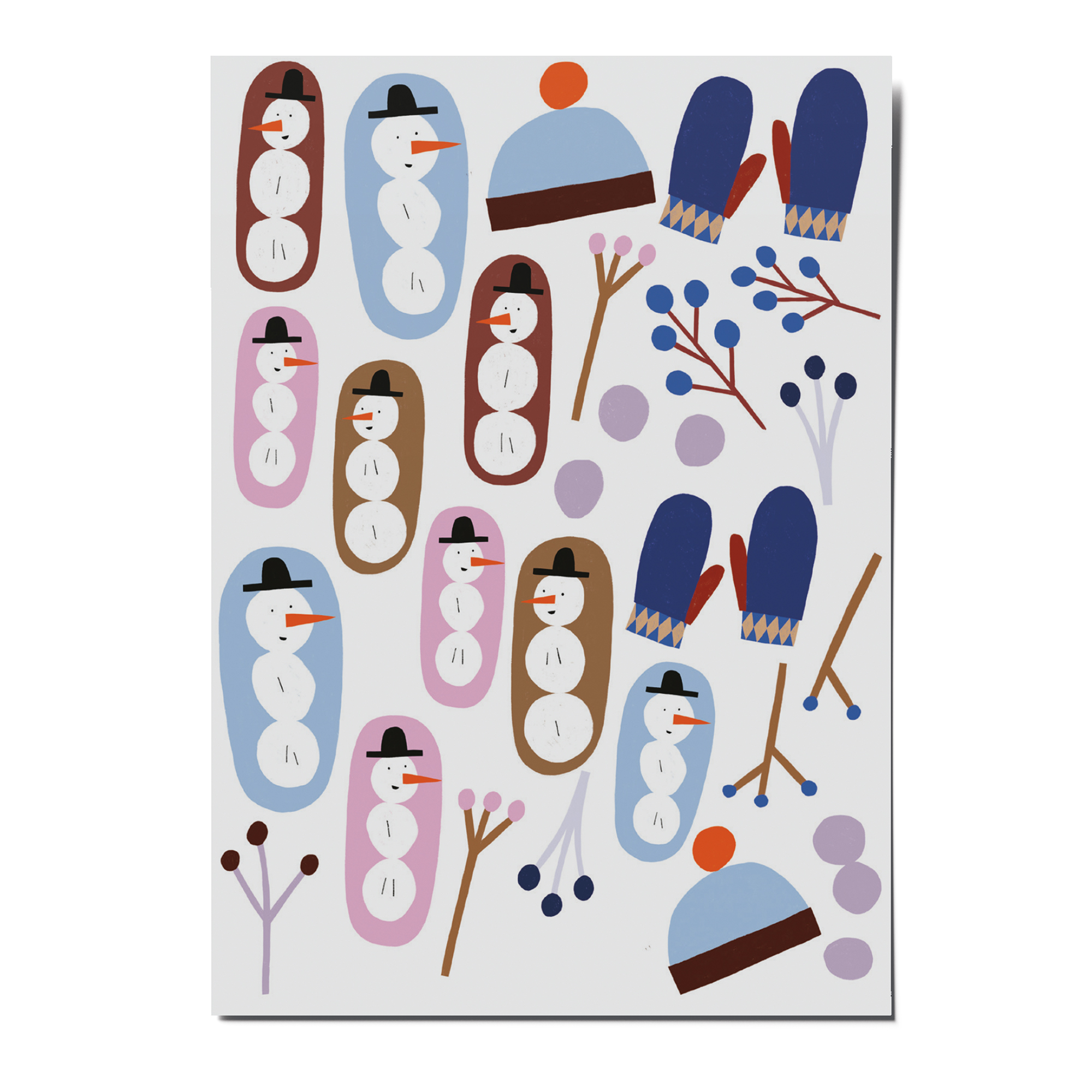 nuukk nachhaltige Kindertattoos “Schneemann”: mit Illustrationen von Anna Katharina Jansen. Winterliche Motive, wie Handschuhe, Mütze, Schneeflocken und Eisblumen. Perfekt zum Adventskalender-Befüllen.