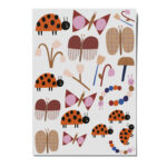 nuukk nachhaltige Kindertattoos “ Marienkäfer”: mit Illustrationen von Anna Katharina Jansen. Frühlingshafte Motive, wie Raupe, Schmetterling, Tulpe. Perfekt für's Osternest, oder zum Ostereier-Verzieren.