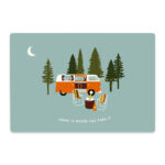 Frühstücksbrettchen Campervan, nuukk, Frühstücksbrettchen für Kinder, Schneidebrett, spülmaschinenfest, Motive: Camper, Bully, Wohnwagen