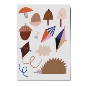 "Igel" Bügelbilder von nuukk, Motive: Igel, Herbst, Drachen, Eicheln, Pilze