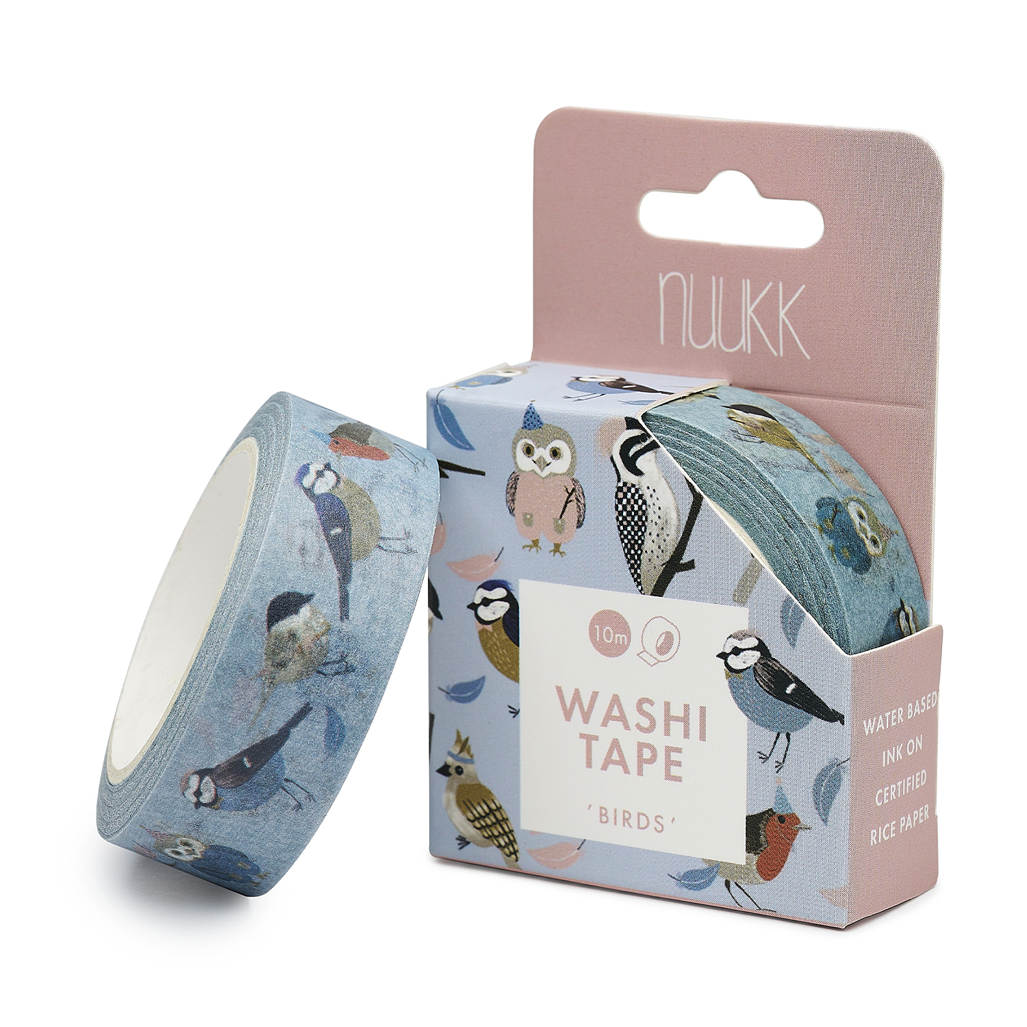 WAS.1.04-washi-birds-nuukk-web Washi Tape / Klebeband von nuukk, Motive: Vögel, Specht, Maise, Rotkehlchen, Eule