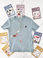 nuukk Bügelbilder anbringen, Löcher stopfen, Flecken kaschieren, Motive: Igel, Hase