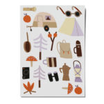 Tattoos Outdoor. nuukk nachhaltige Kindertattoos “Outdoor”: mit Illustrationen von Anna Katharina Jansen. Motive für alle, die Natur und Urlaub und Camping lieben, wie Wohnwagen, Zelt, Rucksack, Lagerfeuer, Kamera, Thermoskanne, Taschenlampe, Fliegenpilz und Kaffeekanne.