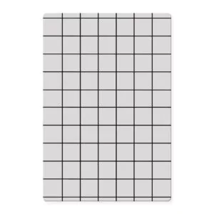 Frühstücksbrettchen Grid Weiß, nuukk, Frühstücksbrettchen, Schneidebrett, spülmaschinenfest, Deko für die Küche, Motiv: weiß, kariert
