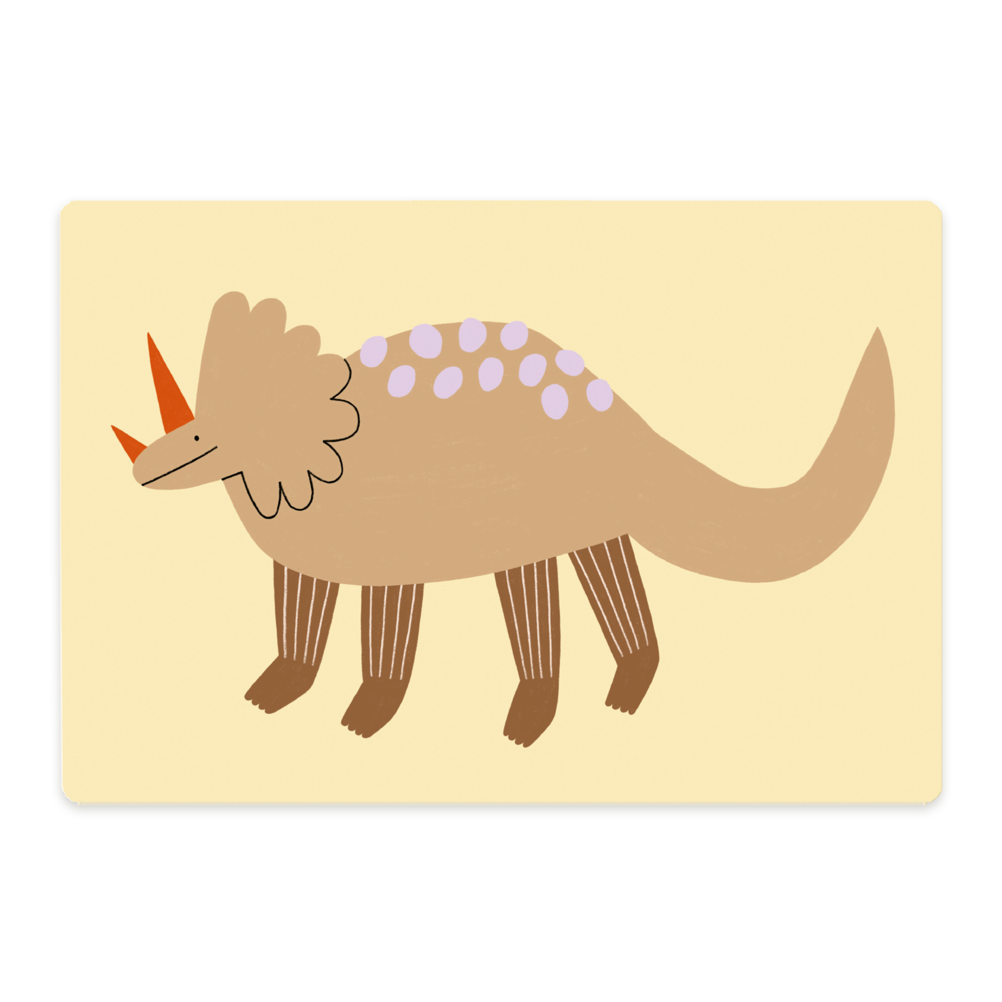 Einschulung 116 Schneidebrettchen mit Dinosaurier, Frühstücksbrettchen für Kinder, laminiertes Birkenfurnier, Illustration: Anna Katharina Jansen