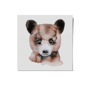 Minitattoo Bär, Aquarell-Illustration, Migebsel, Kindergeburtstag, Geschenk, nachhaltig, Kindertattoo