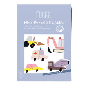 Feine Papieraufkleber "Autos", Stickerbogen, Aufkleberbogen, Aufkleberset, Stickerset für Kinder mit Bagger, Rennauto, Krankenwagen, Polizei