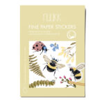 Feine Papieraufkleber Stickerbogen, Aufkleberset "Bienen": Insekten, Blumen, Marienkäfer