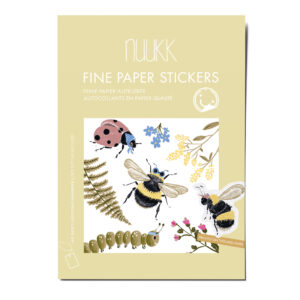 Feine Papieraufkleber Stickerbogen, Aufkleberset "Bienen": Insekten, Blumen, Marienkäfer