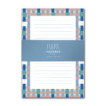 Notizblock Pattern Party, 50 Seiten, Briefpapier mit Grid-Muster in rosa und blau
