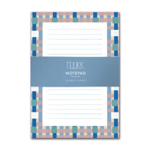 Notizblock Pattern Party, 50 Seiten, Briefpapier mit Grid-Muster in rosa und blau