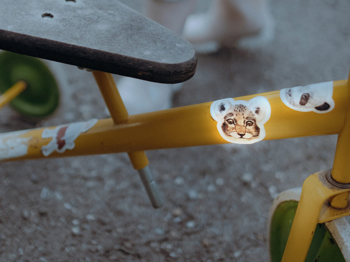 Reflektierende Sticker Löwe, Reflektierende Sticker Panda, Kinderrad, Kinderfahrrad