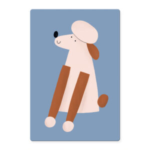 Frühstücksbrettchen Pudel, Schneidebrett für Kinder, Birkenfurnier, Hund, Anna Katharina Jansen