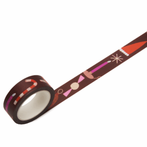 Washi Tape Weihnachten. Masking Tape mit Zuckerkringel, Nikolausmütze.