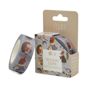 Washi Tape Waldtiere. Masking Tape mit Igel, Braunbär, Eichhörnchen, Vogel