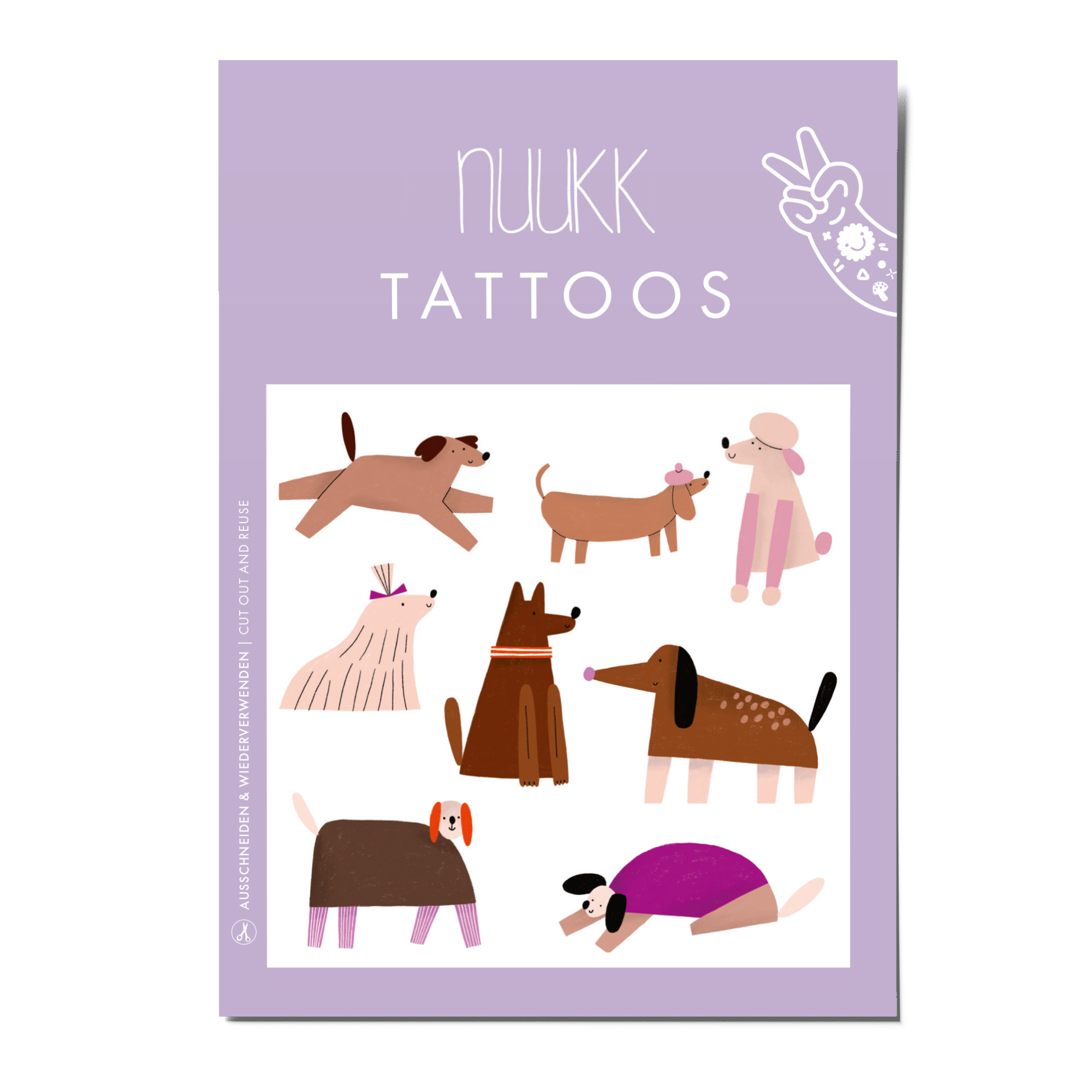 Kindertattoos Hunde Crew, Tattoos Hunde Crew, Pudel, Mops, Dackel, Corgie, Schäferhund, Hunde Kindertattoos